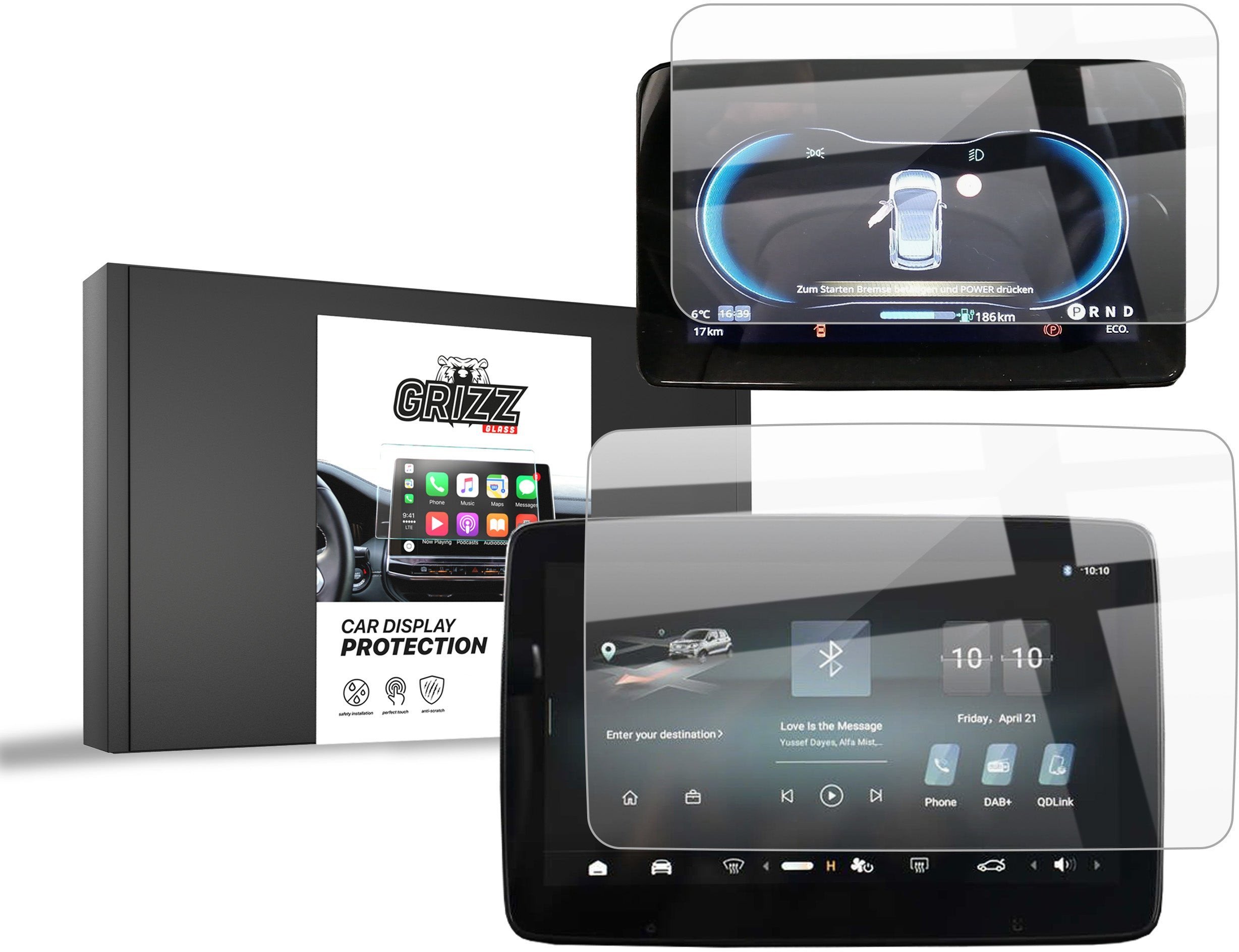 Folia ceramiczna GrizzGlass CarDisplay Protection do Leapmotor T03 10,1" (2025) [2w1]