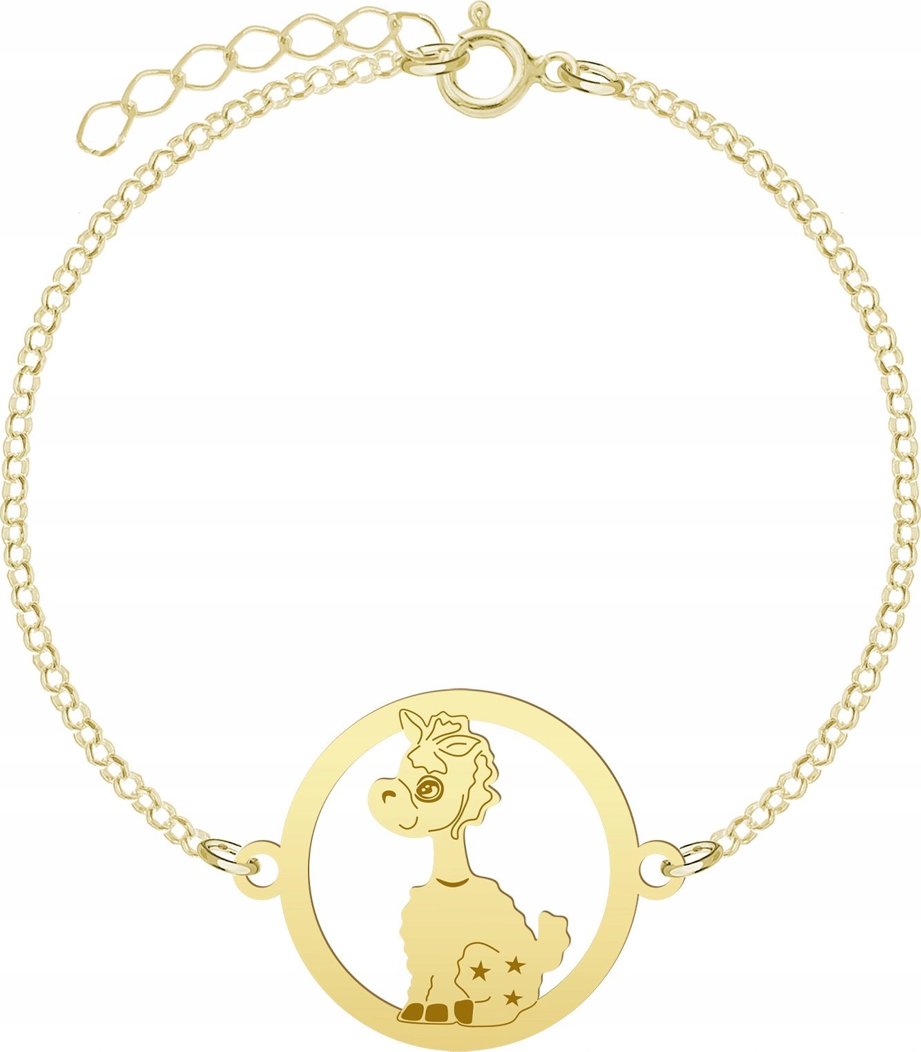 Radziszewska Jewellery Pozłacana Bransoletka CUTIE LAMA DEDYKACJA