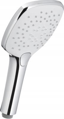 KFA ANGELIT RĄCZKA NATRYSKOWA 3-FUNKCYJNA, Z PRZYCISKIEM, KWADRATOWA, BIAŁY-CHROM