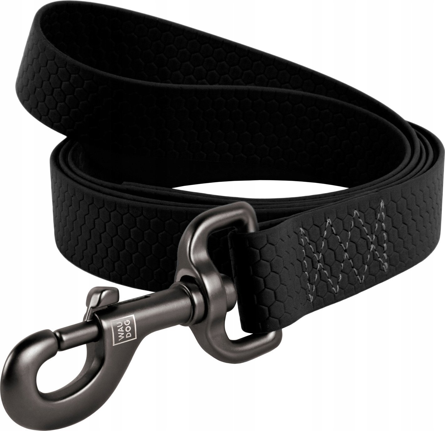 Collar WAU DOG SMYCZ WATERPROOF 2,0/305cm PVC CZARNA