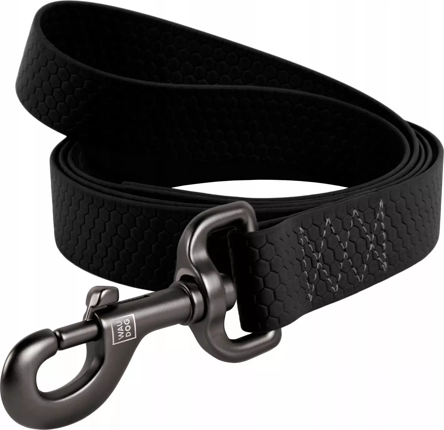 Collar WAU DOG SMYCZ WATERPROOF 2,0/305cm PVC CZARNA