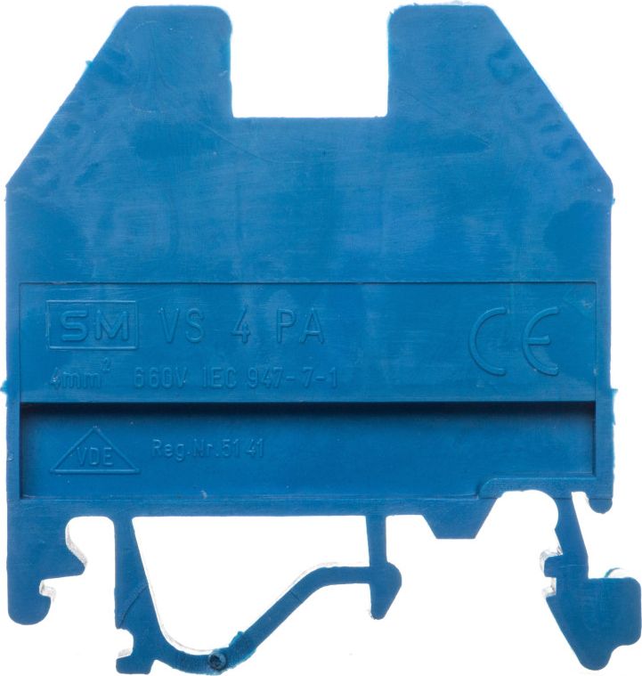 Eti-Polam Złączka szynowa gwintowa 4mm2 niebieska VS 4 PAN 003901038