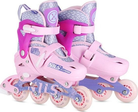 Łyżworolki rolki regulowane Filo Nils Extreme NA13102 różowe rozmiar M 34-37