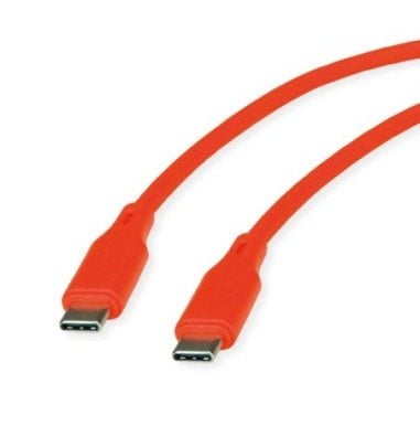 Kabel USB Roline USB-C - USB-C 1 m Pomarańczowy (11.02.9124)