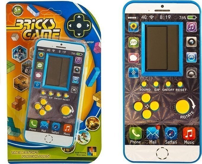 LeanToys Gra elektroniczna Tetris Komórka Niebieska