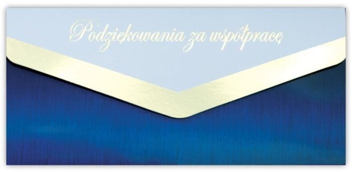 Karnet-koperta Podziękowanie za wspópracę