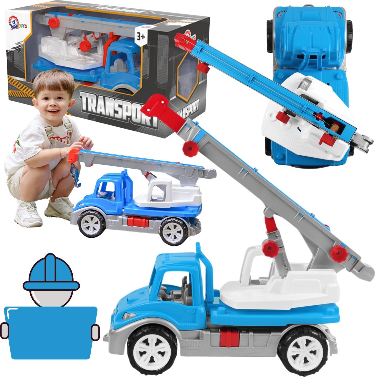 Technok Auto Dźwig regulowany hak na sznurku TechnoK 3893 p4