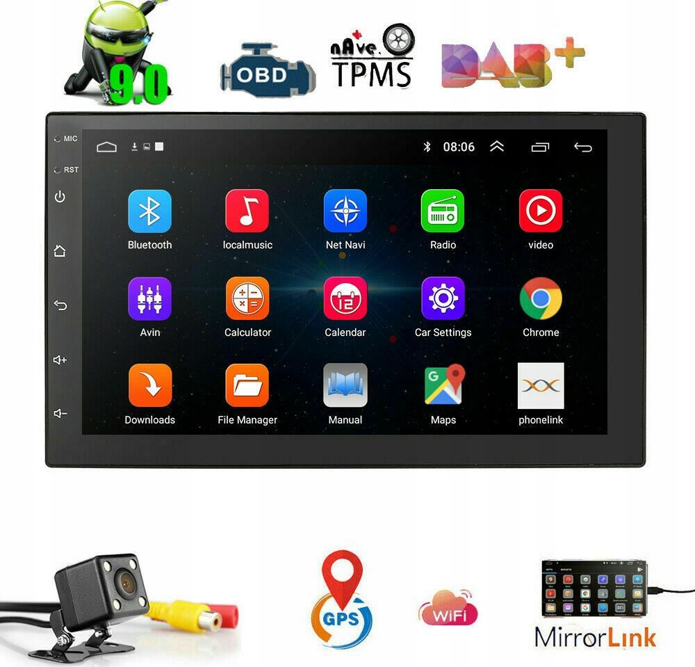 Radio samochodowe Aludra Radio samochodowe 2DIN GPS 1/16GB WiFi Android 8.1