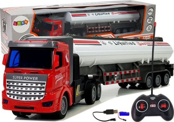 Lean Sport Ciężarówka Cysterna Gaz Zdalnie Sterowana 27 Mhz 1:48 Biała