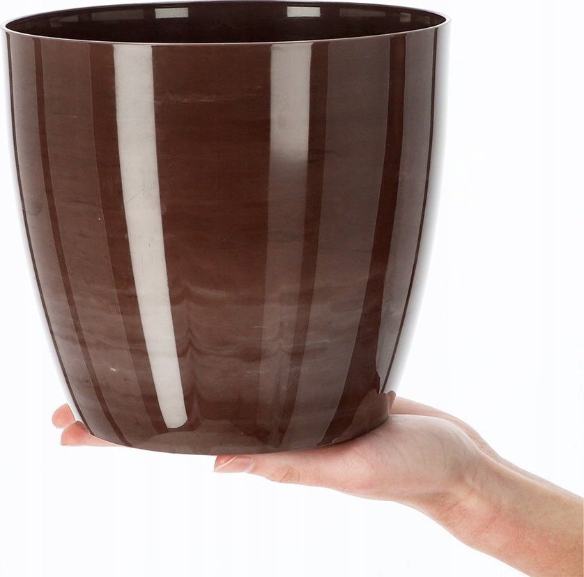 Kadax Doniczka Osłonka Na Kwiaty Rośliny Brązowa 18 cm