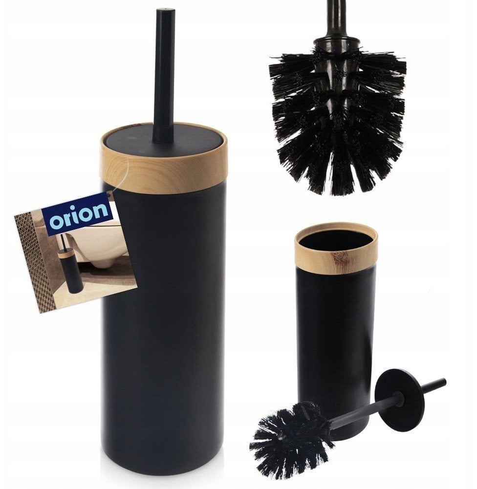 Szczotka do toalety z pojemnikiem czarna