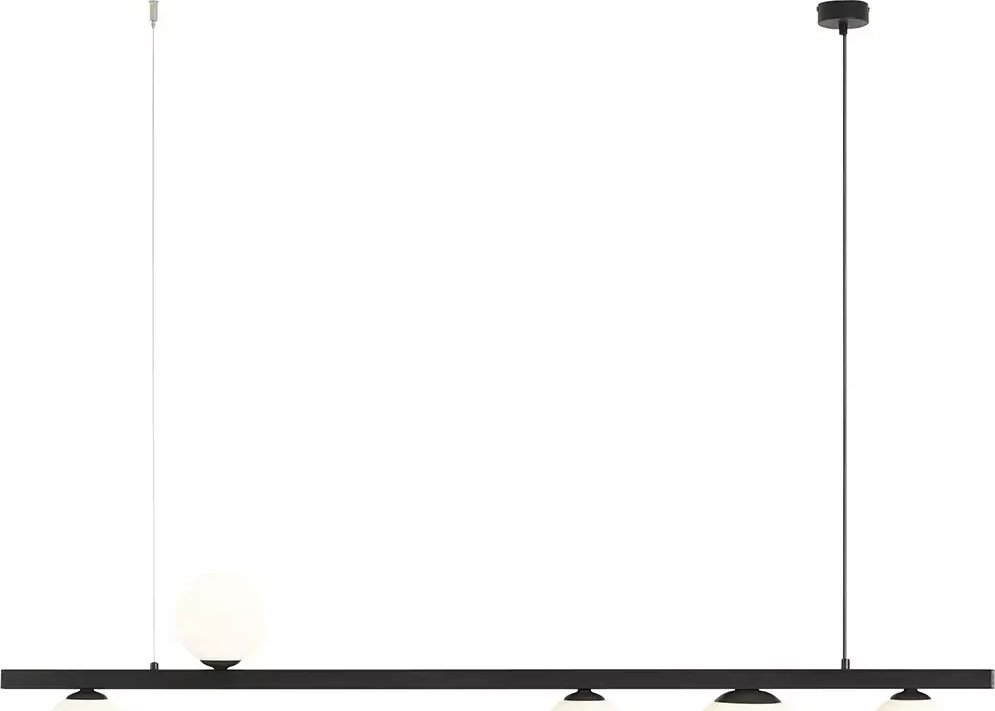 Lampa wisząca Aldex Wisząca lampa salonowa Libra listwa z kulami czarna biała