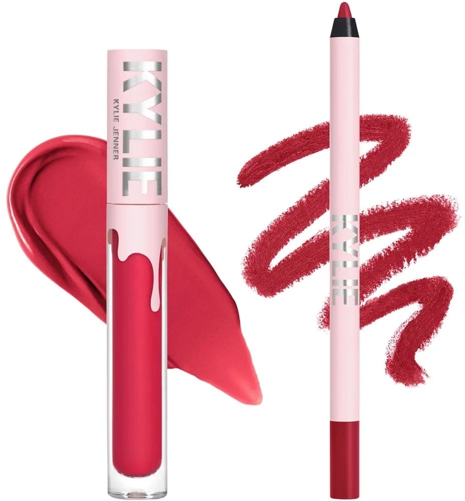 Set Kylie Cosmetics: By Kylie, Liquid Lipstick, 503, Bad Lil Thing, 3 ml + By Kylie, Pencil, Lip Liner, Bad Lil Thing, 1.1 g For Women