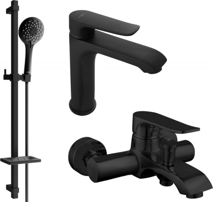 Mexen Mexen Pecos DQ40 zestaw wannowy, czarny - 72703DQ40-70