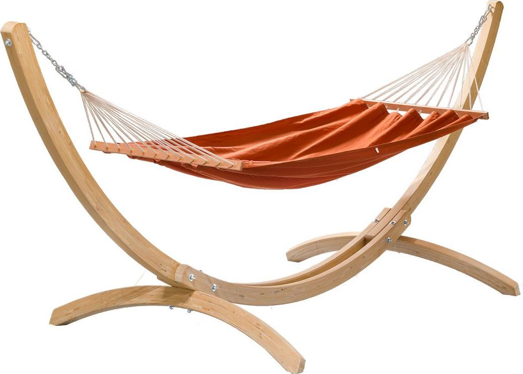 Elior Hamak na taras z drewnianym stelażem terracotta - Cabana (E12001Ola)