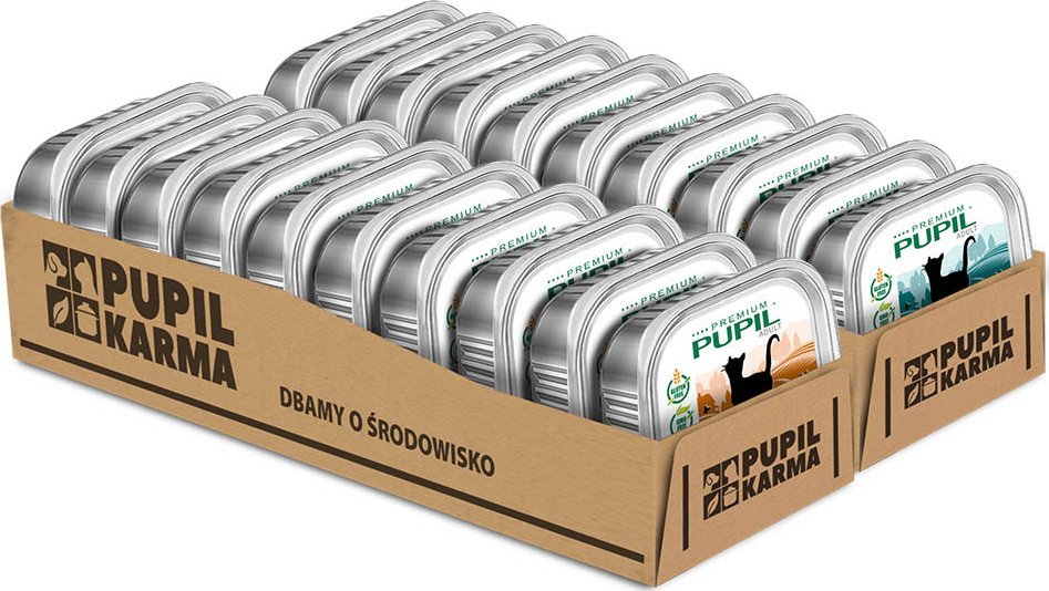 Pupil Premium Karma mokra dla kota PUPIL Premium szalka indyk + łosoś 20 x 100 g MIX
