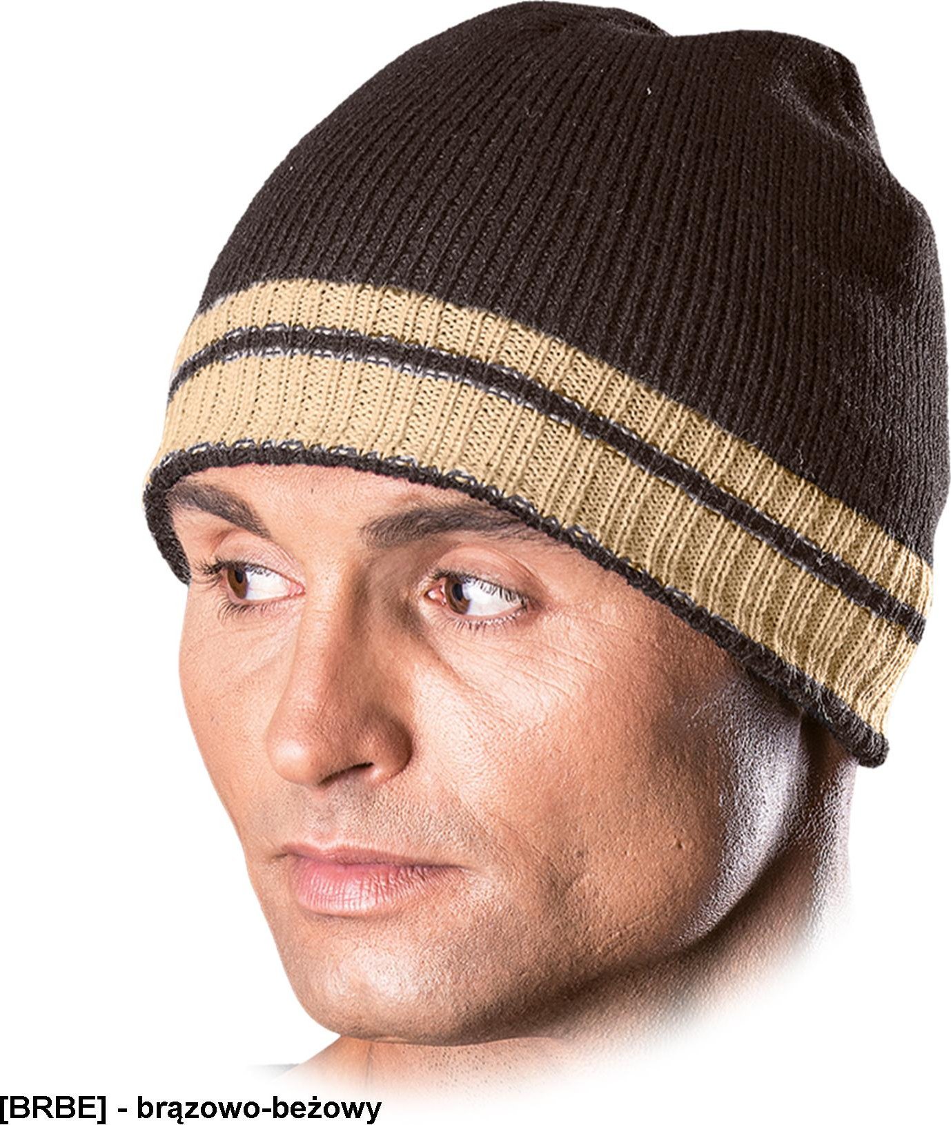 R.E.I.S. CZPAS - czapka ocieplana ochronna - czarno-pomarańczowy