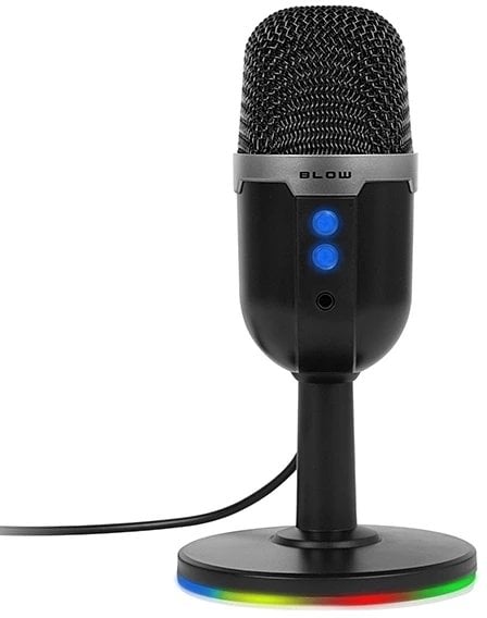 85-054# Mikrofon studyjny z podstawką blow led