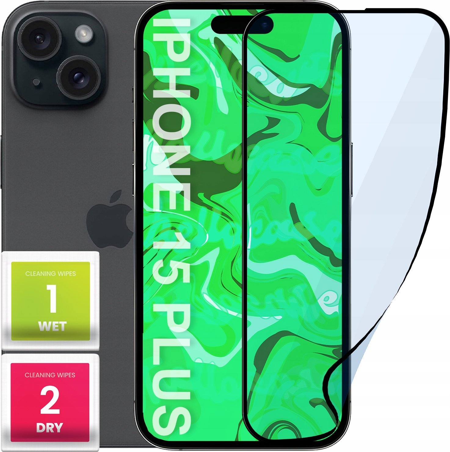 Hello Case Szkło Hybrydowe do Apple Iphone 15 Plus (szybka 9H, pełne 5D, ochronne)