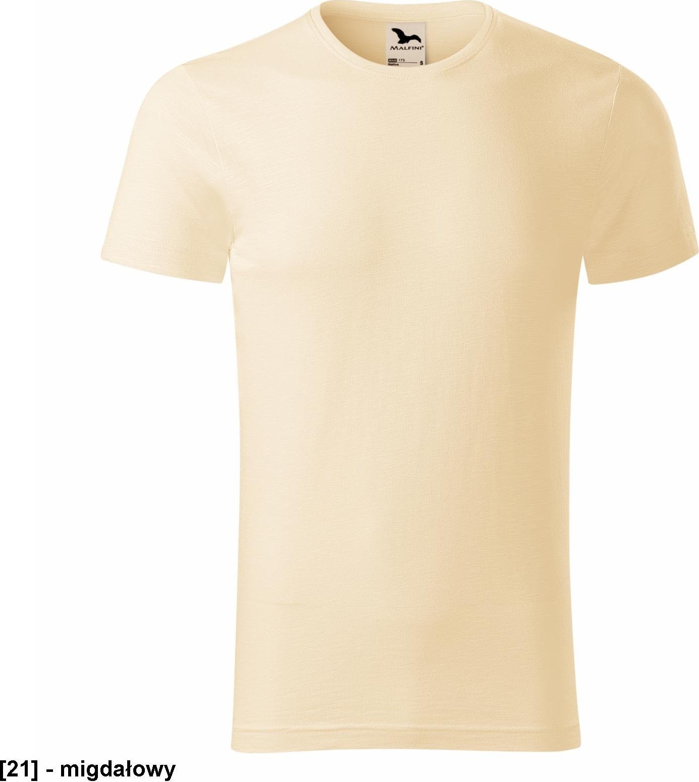 MALFINI Native 173 - ADLER - Koszulka męska, 150 g/m, 100% bawełna organiczna - migdałowy S