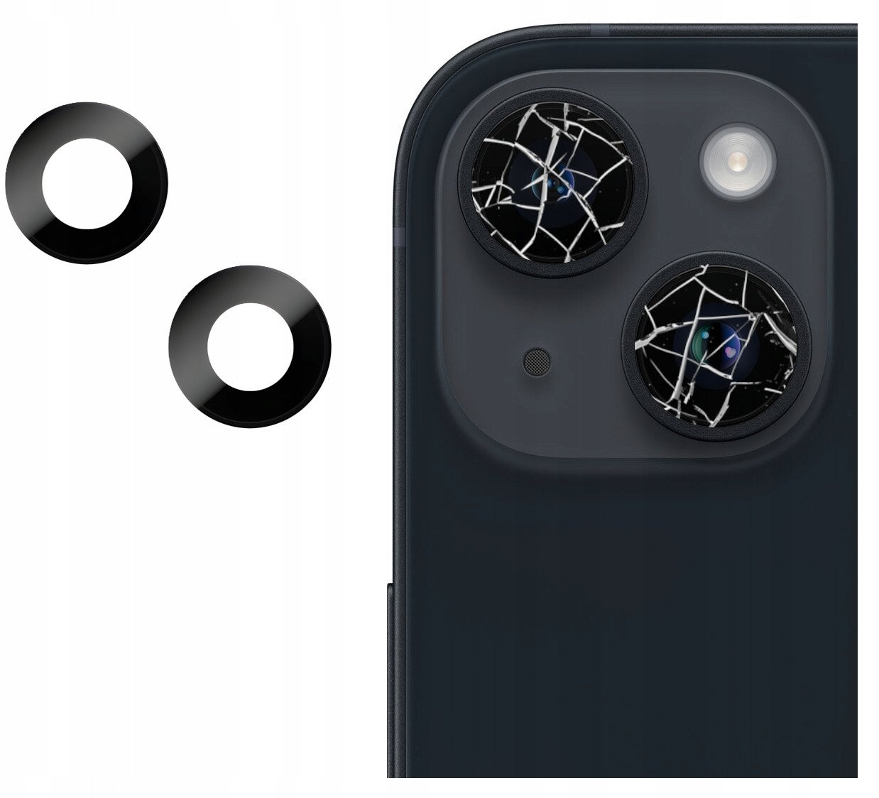 SZYBKA SZKŁO PREMIUM OSŁONA APARATU KLEJ DO IPHONE 14 PLUS A2886 A2632