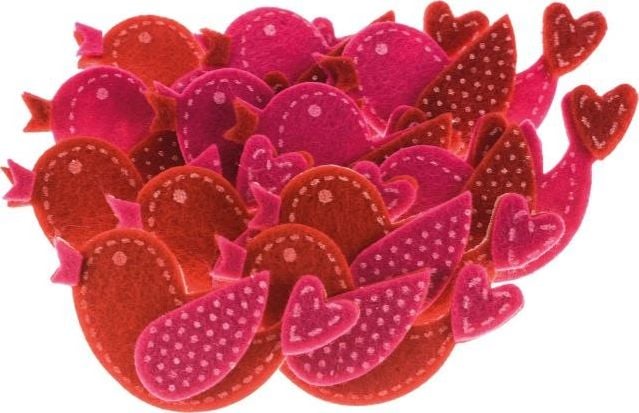 BREWIS Naklejki z filcu FVW03 Serca Brewis