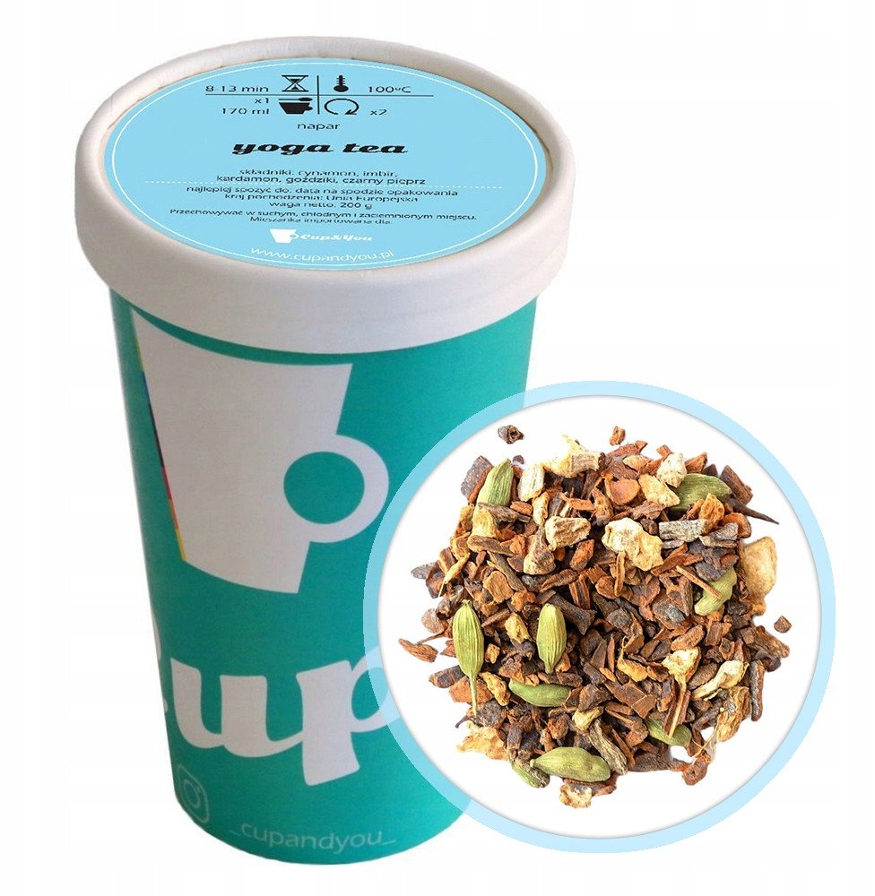 Herbata ziołowa rozgrzewająca YOGA TEA kardamon cynamon imbir goździki 200g - herbata liściasta sypana mieszanka napar susz