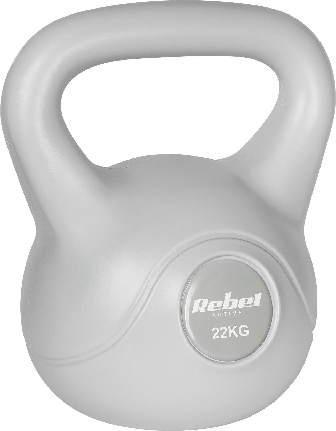 Kettlebell bitumiczny 22 kg szary REBEL ACTIVE