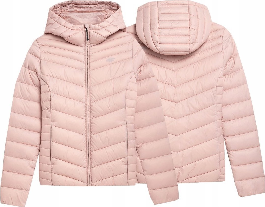 4f Kurtka damska puchowa 4F F095 jasny róż 4FSS23TDJAF095 56S M