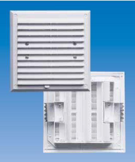 Maxpol Kratka wentylacyjna z żaluzją i siatką 175x175mm biała - 178
