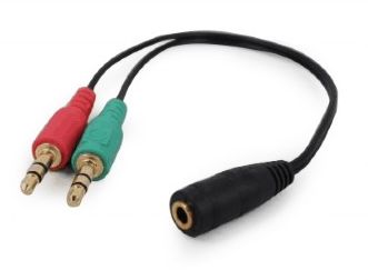 Kabel Gembird Jack 3.5mm - Jack 3.5mm x2 0.2m czarny (CCA-418)