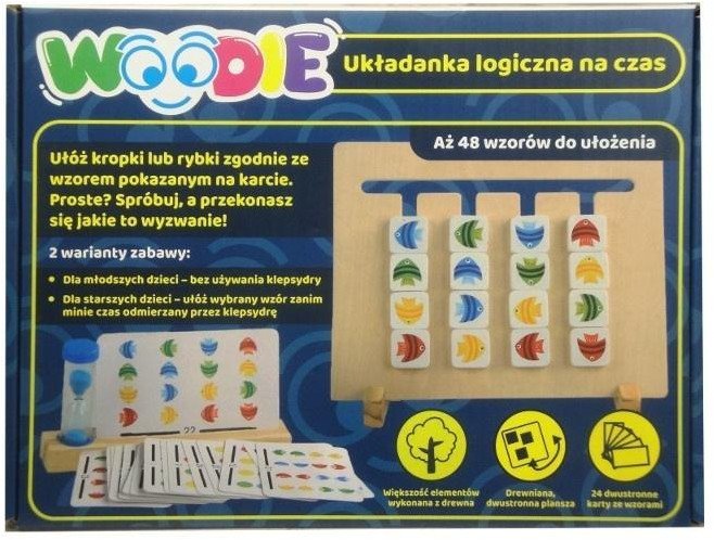 Drewniana układanka logiczna na czas Woodie