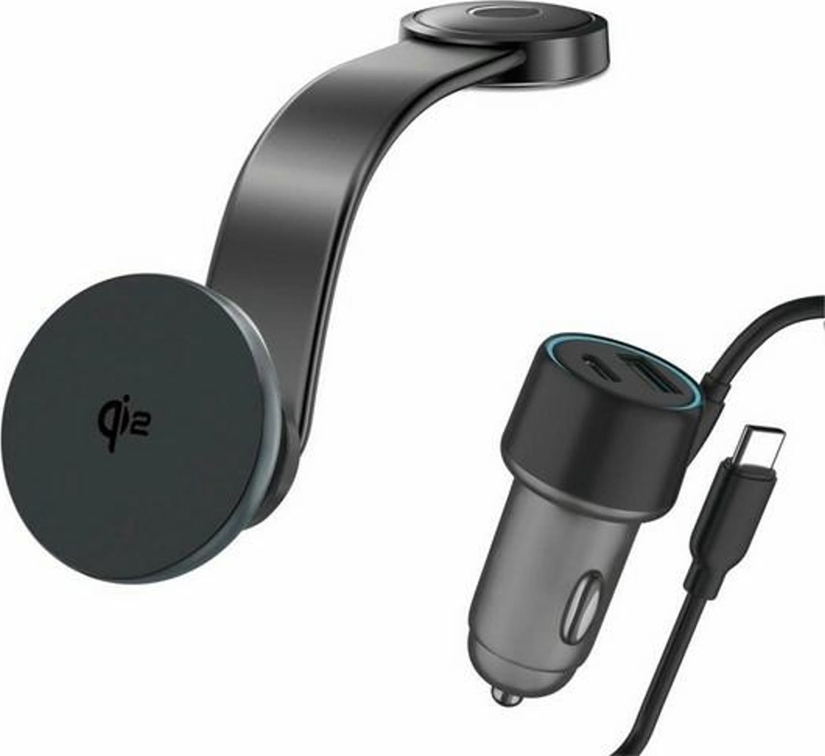 Zasilacz 4smarts 4smarts Qi2 Kfz Ladeset, grau