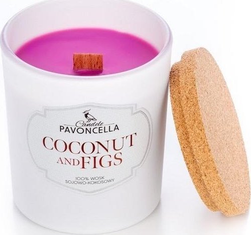 Świeczka sojowa Coconut and Figs biała 135g