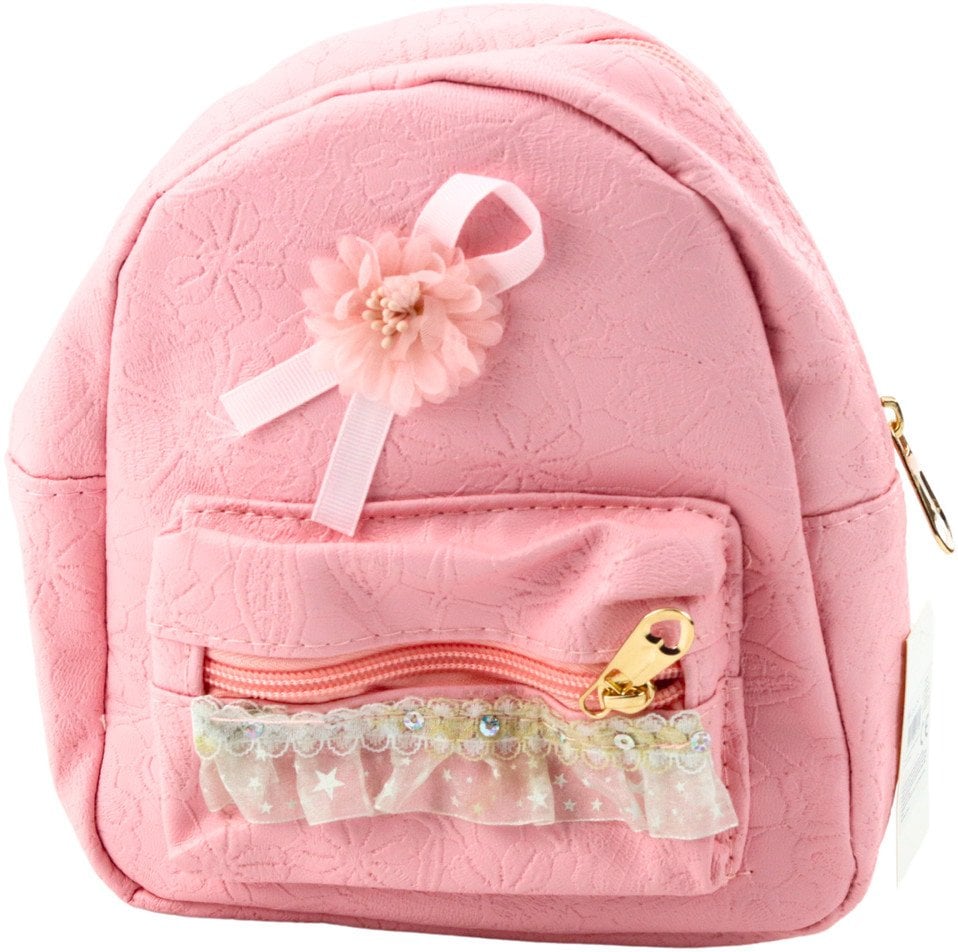 Plecak Dziecięcy Tłoczony Kokardka Falbanka Różowy 20cm 2,5L LEAN