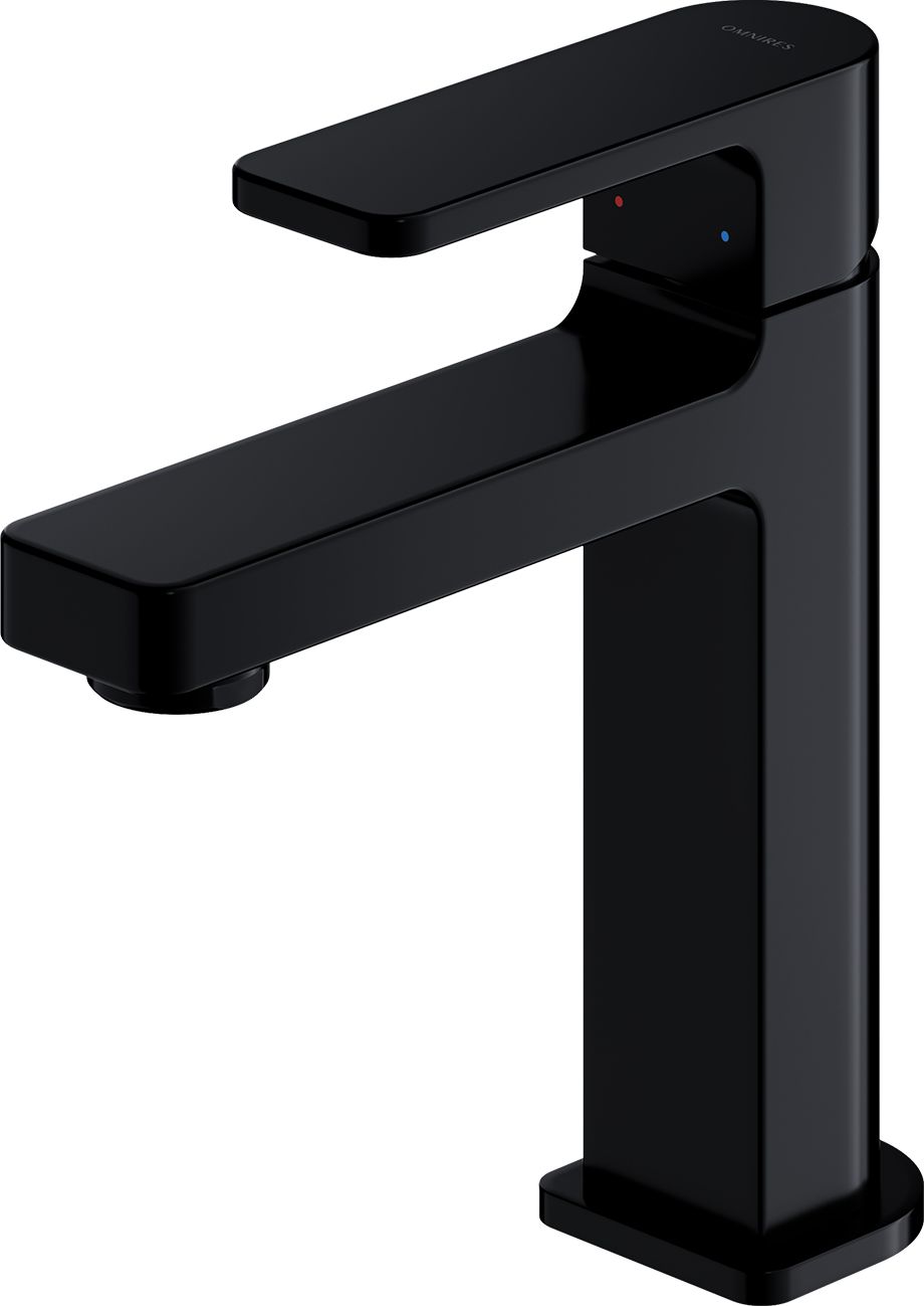 Bateria umywalkowa Omnires Baretti stojąca czarny mat (BA7810BL)