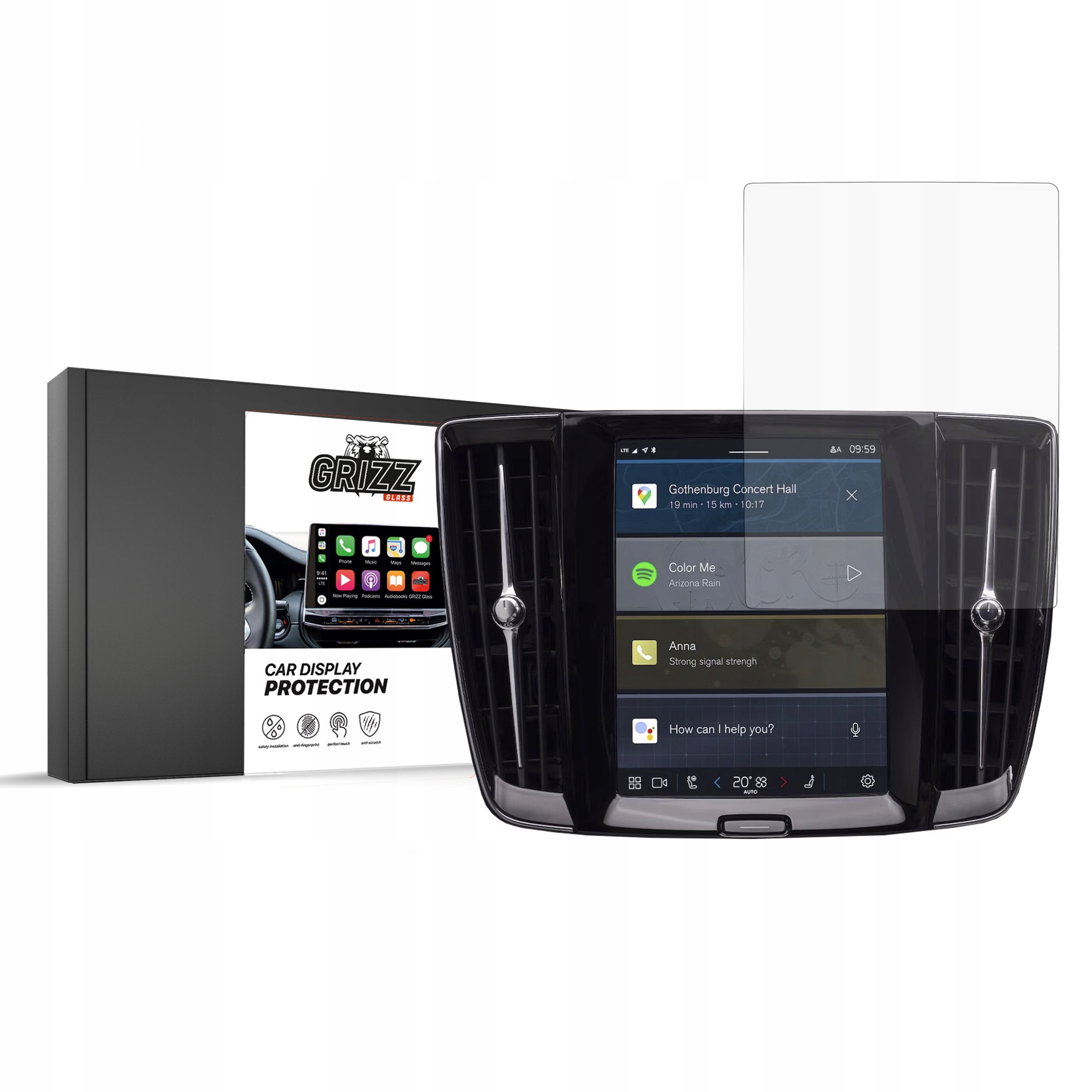 Folia matowa GrizzGlass CarDisplay Protection do Volvo XC40 Recharge 2021-2025