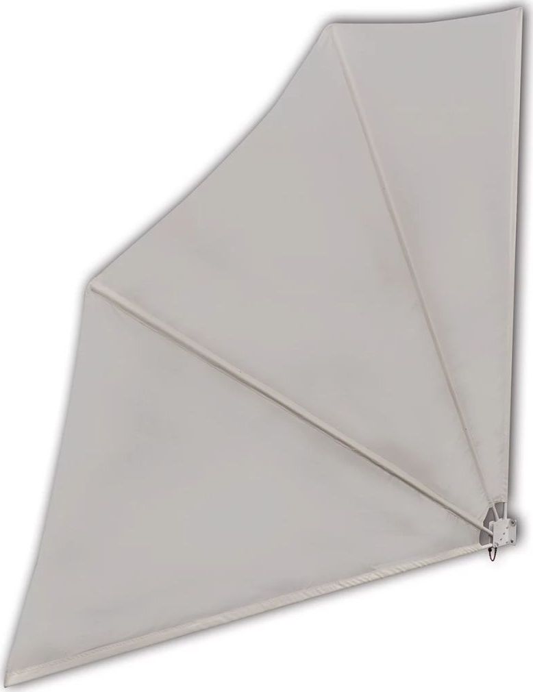 vidaXL Składany parawan balkonowy, kremowy, 140x140 cm