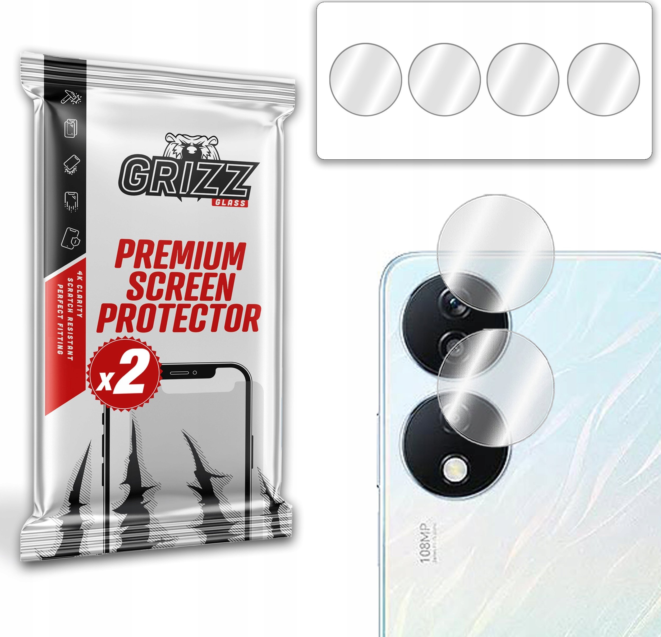 GrizzGlass Szkło na aparat GrizzGlass HybridGlass Camera do Honor X7b