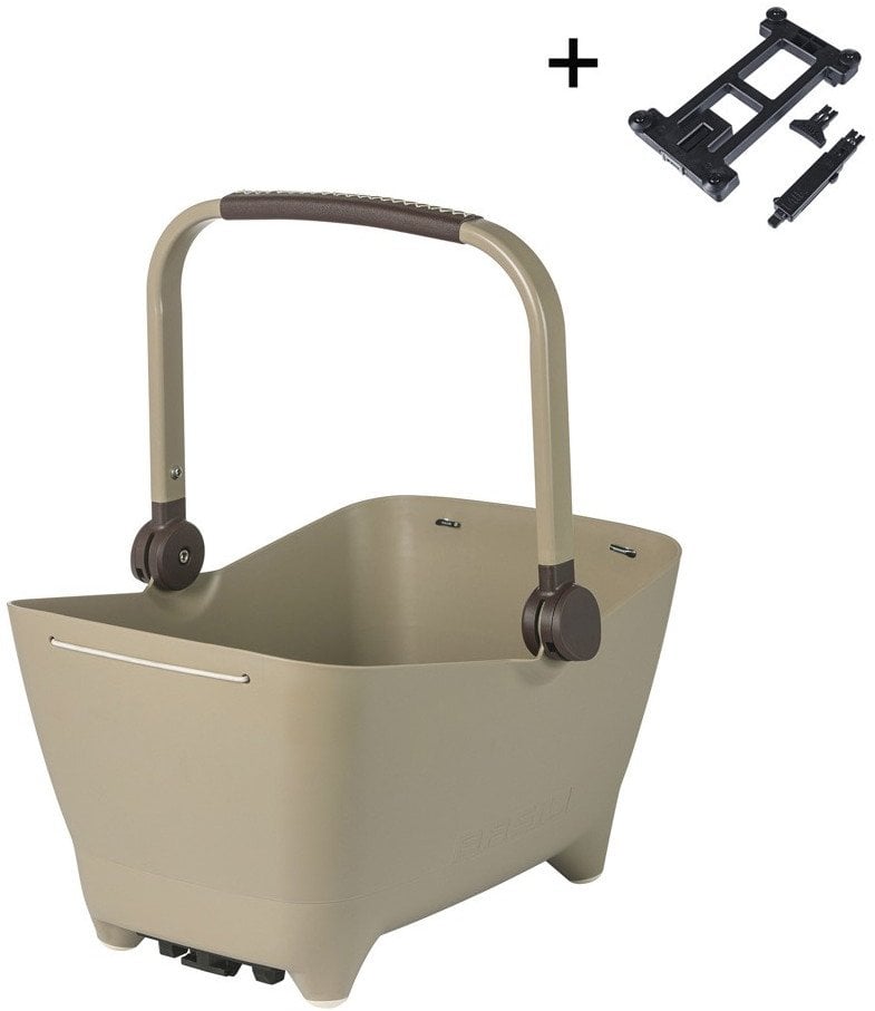 Kosz na tylny bagażnik BASIL BUDDY DOG BICYCLE BASKET REAR MIK, MIK system (ready to go) plastik, poduszka, biscotti brown (NEW 2025)