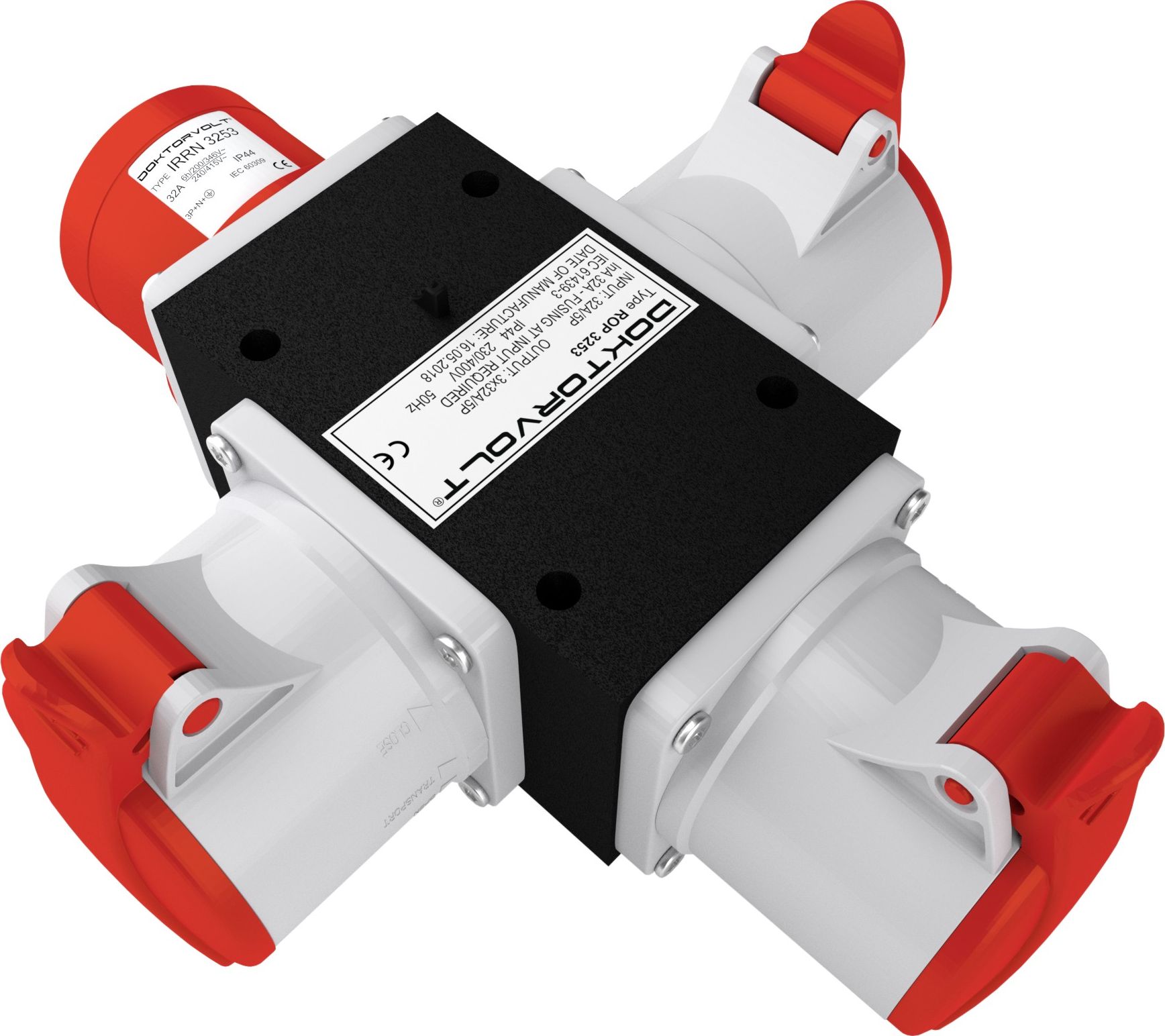 Doktorvolt Rozgałęźnik 3-fazowy wejście 1x32A 5P/ wyjście 3x32A 5P IP44 ROP 3253 6383
