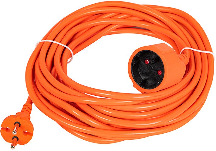 98-788# Przedłużacz sieciowy pr-160 1-gniazdo bez uziemienia 10m pomarańczowy (2x1,5mm)
