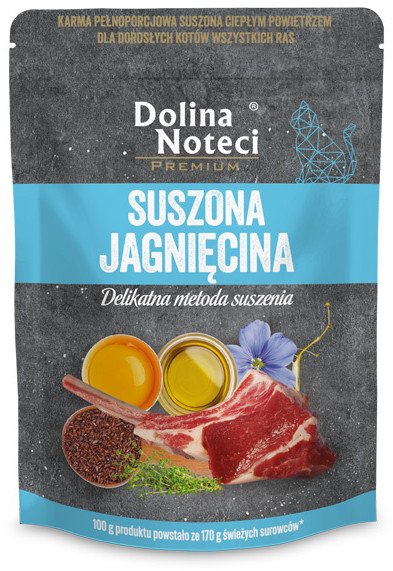 Dolina Noteci Premium Karma suszona dla kotów wszystkich ras jagniecina 150 g