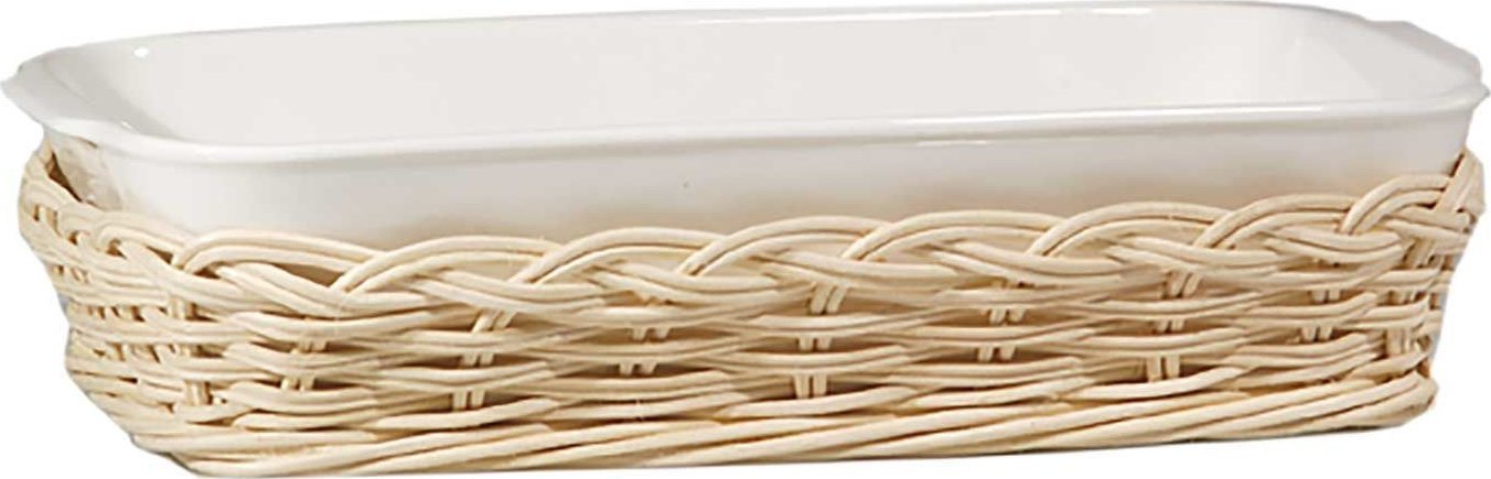 NPC Polska La Porcellana Bianca Midollino Wiklinowy kosz na naczynie do zapiekania 26 cm