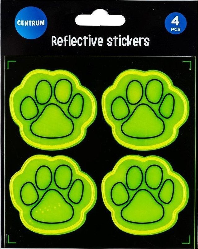 Zestaw naklejek odblaskowych Łapka 4szt