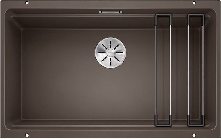 Zlewozmywak Blanco Komora podwieszana ETAGON 700-U Silgranit kawowy, InFino, szyny