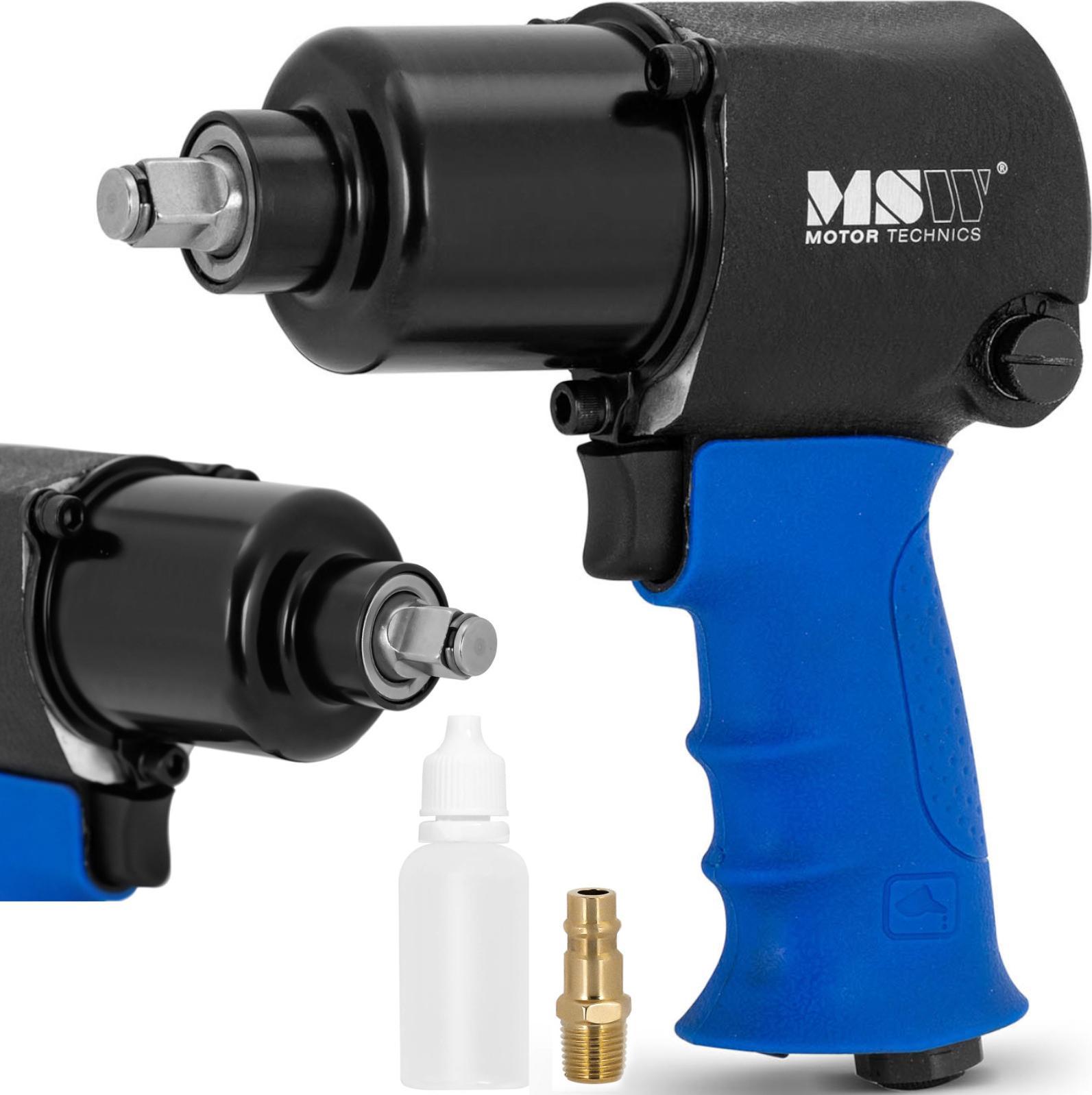 Klucz udarowy MSW Klucz pneumatyczny udarowy do śrub kół 881 Nm 7000 obr./min 1/2'' Klucz pneumatyczny udarowy do śrub kół 881 Nm 7000 obr./min 1/2''