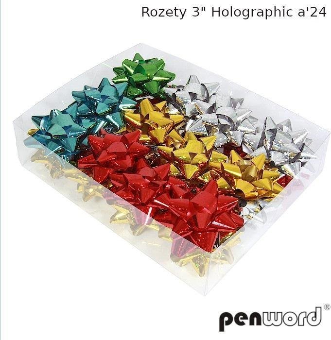Party Deco Rozety holographic (24szt)