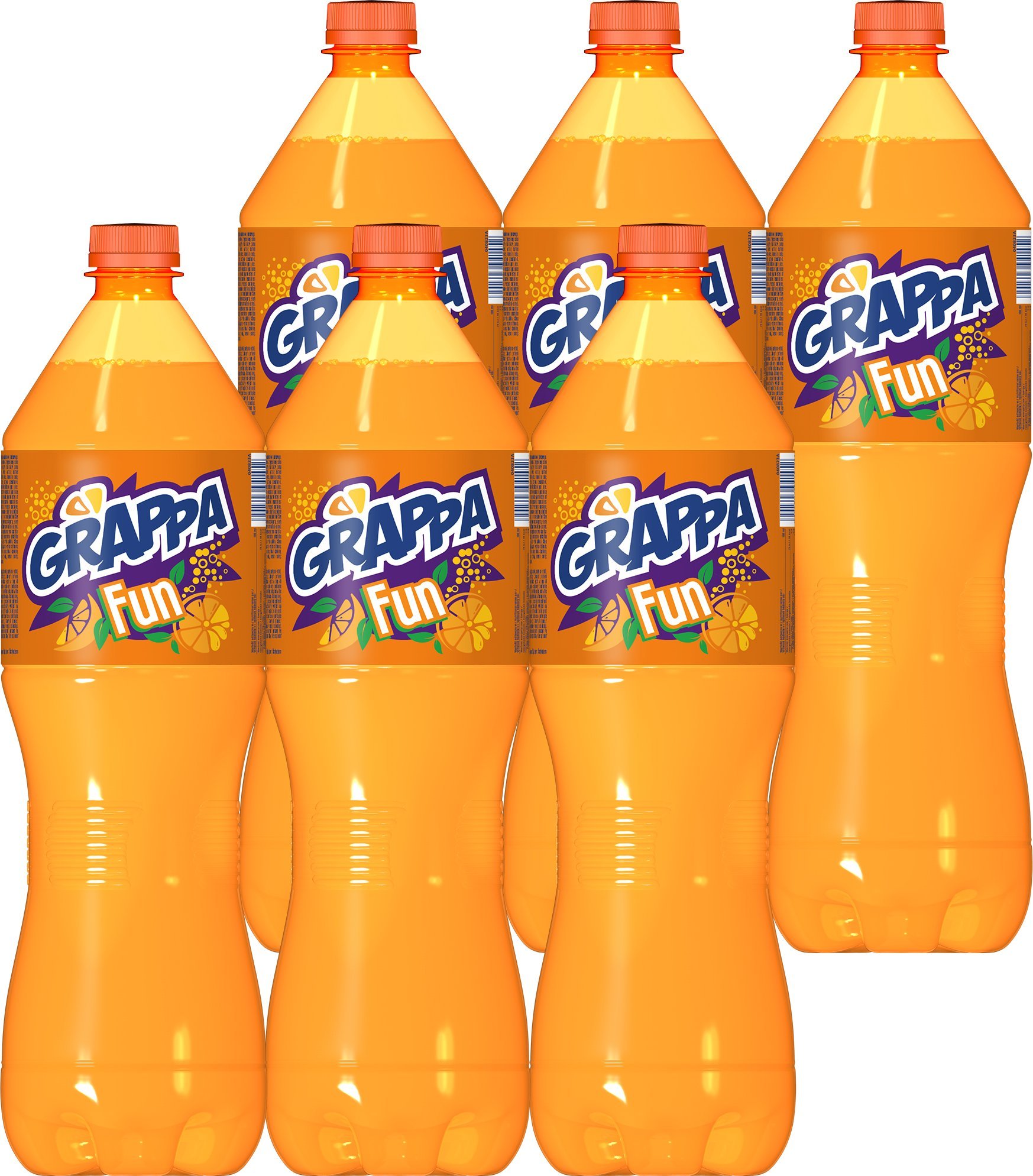 Grappa Grappa Fun Napój gazowany o smaku pomarańczowym 1,5 l x 6 sztuk