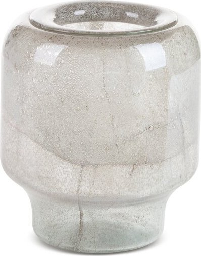 Eurofirany SZKLANY WAZON DEKORACYJNY LANA (FI) 19X22 CM KREMOWY